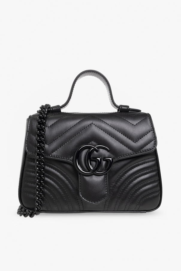 Gucci 黑色 ‘GG Marmont Mini’ shoulder bag