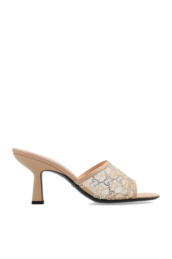 Gucci 米色 Monogrammed mules