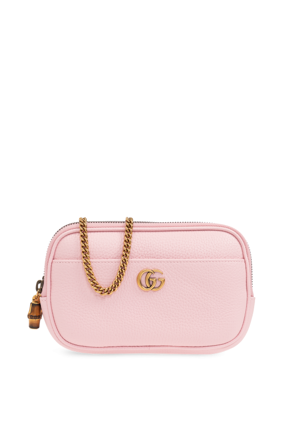 Gucci 粉色 Double G Super Mini单肩包