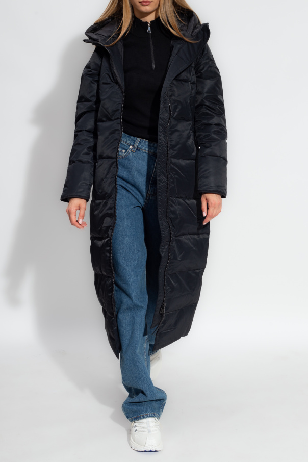 Canada Goose 黑色 ‘Mystique’ long down jacket羽绒服
